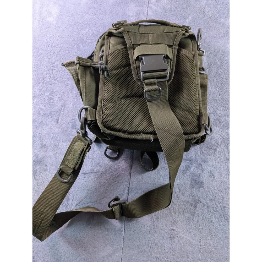 Tactical Shoulder Bag Olive Drab Green MOLLE EDC Sling Pack Messenger Bag